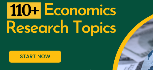 Economics research project topics to write about